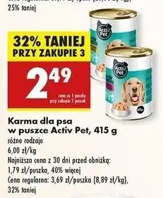 Biedronka Karma dla psa z drobiem w sosie Activ Pet Light oferta
