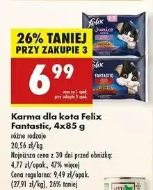 Biedronka Karma dla kota wołowina i kurczak Purina Felix Fantastic oferta