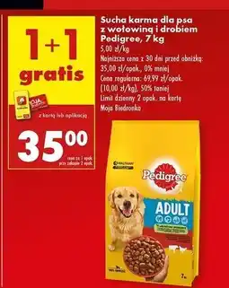 Biedronka Karma dla psa sucha z wołowiną i drobiem Pedigree Vital oferta