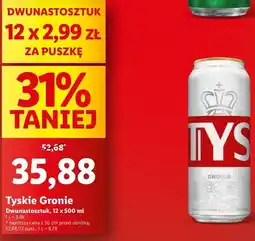 Lidl Piwo Tyskie Gronie oferta