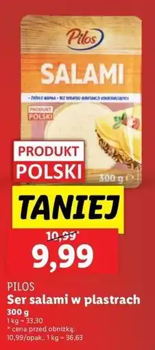 Lidl Ser salami plastry Pilos oferta
