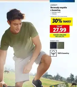 Lidl Bermudy męskie Livergy oferta