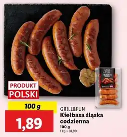 Lidl Kiełbasa śląska codzienna Grill And Fun oferta