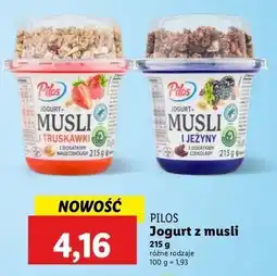 Lidl Jogurt z musli i jeżynami Pilos oferta
