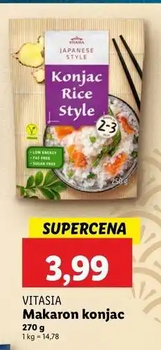 Lidl Makaron konjac Vitasia Asia oferta