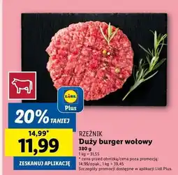 Lidl Big burger Rzeźnik Codzienna Dostawa oferta