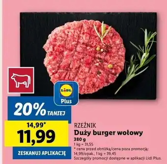 Lidl Big burger Rzeźnik Codzienna Dostawa oferta