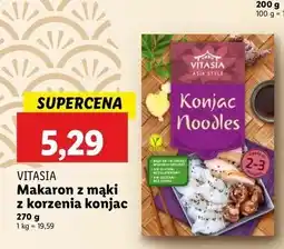 Lidl Makaron na bazie mączki z korzenia konjac Vitasia oferta