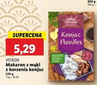 Lidl Makaron na bazie mączki z korzenia konjac Vitasia oferta