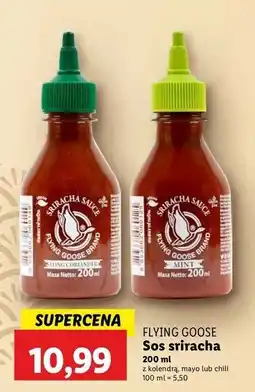 Lidl Sos chilli sriracha Flying Goose oferta