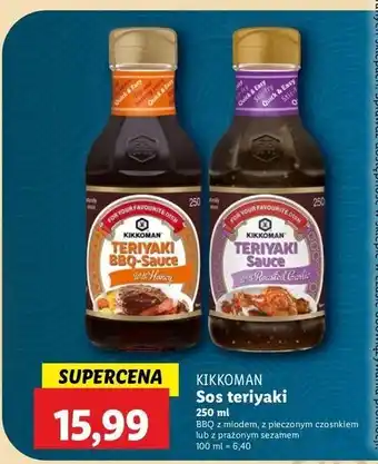 Lidl Sos teriyaki z prażonym sezamem Kikkoman oferta