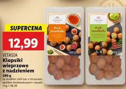 Lidl Klopsiki nadziewane z chrzanem serkiem śmietankowym i wasabi Vitasia oferta