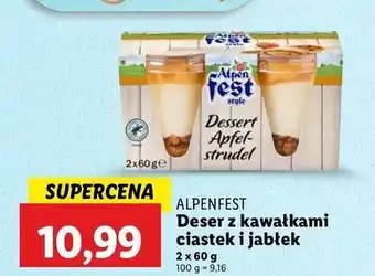 Lidl Deser z kawałkami ciastek i jabłek Alpen Fest oferta