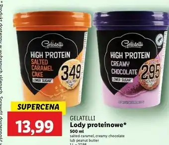 Lidl Lody peanut butter Gelatelli High Protein oferta