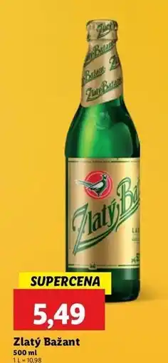 Lidl Piwo Zlaty Bazant Original oferta