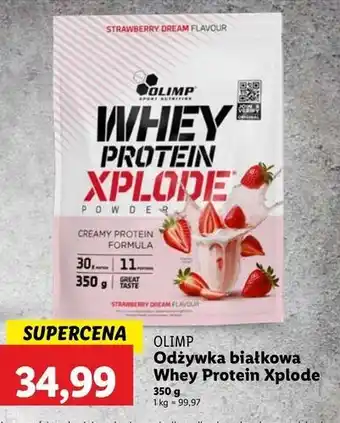 Lidl Odżywka białkowa xplode truskawka Olimp Whey Protein oferta