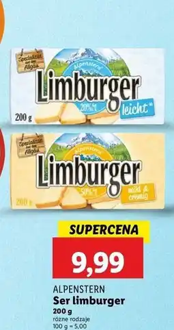 Lidl Ser limburger mild cream Alpenstern oferta