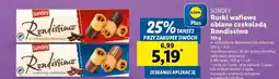Lidl Rurki waflowe w czekoladzie mlecznej Sondey oferta