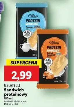 Lidl Sandwich proteinowy karmel Gelatelli Protein oferta