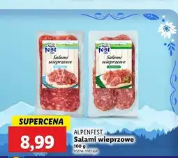 Lidl Salami bauernsalami Alpen Fest oferta