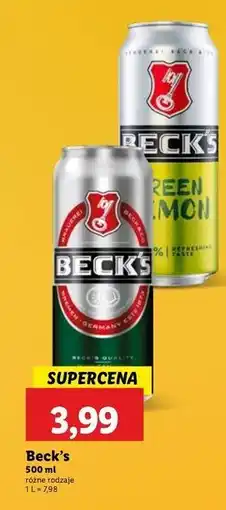 Lidl Piwo Beck's Green Lemon oferta