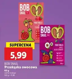 Lidl Przekąska jabłko - czarna porzeczka Bob Snail oferta