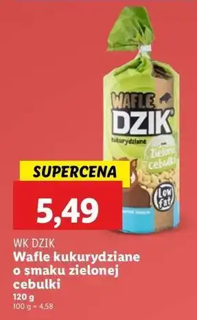 Lidl Wafle kukurydziane zielona cebulka Wk Dzik oferta