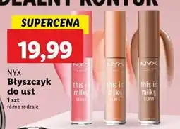 Lidl Błyszczyk do ust salted caramel shake Nyx This Is Milky Gloss oferta