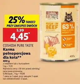 Lidl Karma dla kota z kurczakiem Coshida Pure Taste oferta