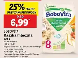 Lidl Kaszka mleczno-zbożowa 4 owoce Bobovita oferta