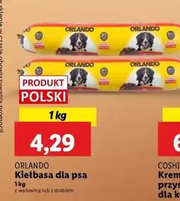 Lidl Kiełbasa dla psa z wołowina Orlando oferta