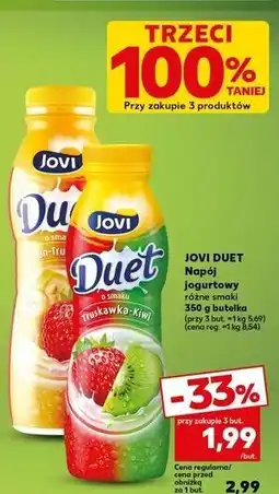 Kaufland Jogurt banan-truskawka Jovi Duet oferta