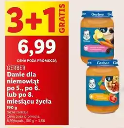 Lidl Obiadek spaghetti z kurczakiem Gerber oferta