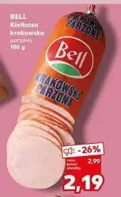 Kaufland Kiełbasa krakowska parzona Bell Polska oferta