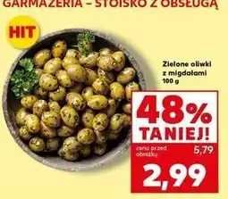 Kaufland Oliwki zielone nadziewane migdałami oferta