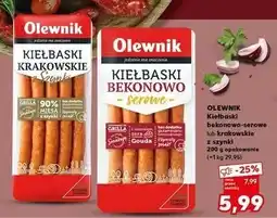 Kaufland Kiełbaski bekonowo-serowe Olewnik oferta