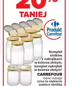 Carrefour Komplet słoików z nakrętkami oferta
