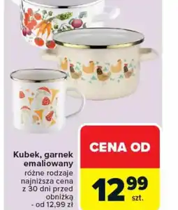 Carrefour Kubek, garnek emaliowany oferta