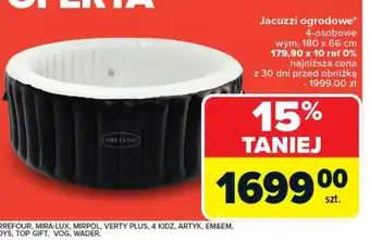 Carrefour Jacuzzi ogrodowe oferta