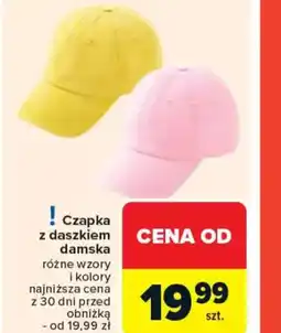 Carrefour Czapka z daszkiem damska oferta