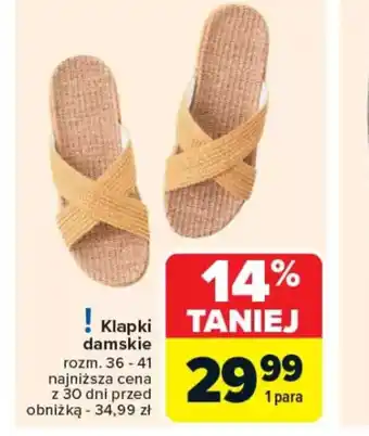 Carrefour Klapki damskie oferta