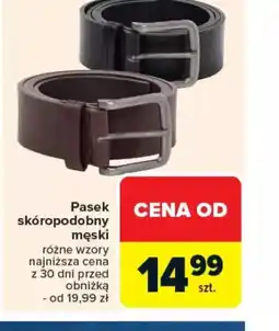 Carrefour Pasek skóropodobny męski oferta