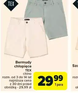Carrefour Bermudy chłopięce TEX oferta