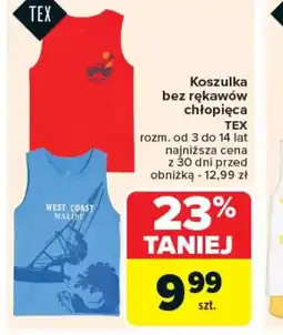Carrefour Koszulka bez rękawów chłopięca TEX oferta