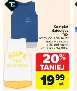 Carrefour Komplet dziecięcy TEX oferta
