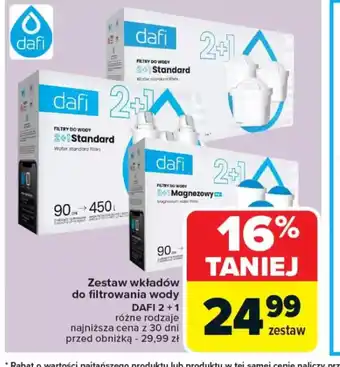 Carrefour Zestaw wkładów do filtrowania wody Dafi 2+1 oferta