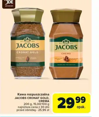 Carrefour Kawa rozpuszczalna Jacobs Cronat Gold, Crema oferta