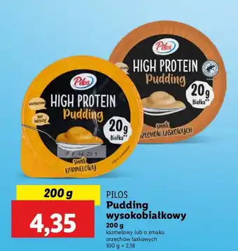 Lidl Pudding proteinowy karmelowy PILOS HIGH PROTEIN oferta