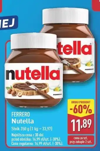ALDI Krem czekoladowo-orzechowy Nutella oferta