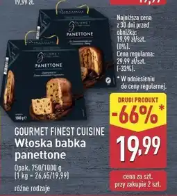 ALDI Babka panettone klasyczna Gourmet finest cuisine oferta